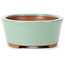 Vaso bonsai ovale blu di Bunzan (Seto) - 130 x 100 x 45 mm