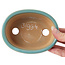 Pot à bonsaï ovale bleu par Bunzan (Seto) - 130 x 100 x 45 mm