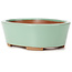 Pot à bonsaï ovale bleu par Bunzan (Seto) - 130 x 100 x 45 mm