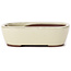 Rectangular white bonsai pot by Bunzan (Seto) - 115 x 85 x 35 mm