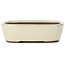 Rectangular white bonsai pot by Bunzan (Seto) - 115 x 85 x 35 mm