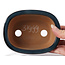 Pot à bonsaï rectangulaire bleu par Bunzan (Seto) - 130 x 105 x 50 mm