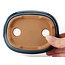 Rectangular blue bonsai pot by Bunzan (Seto) - 130 x 105 x 50 mm
