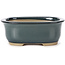 Pot à bonsaï rectangulaire bleu par Bunzan (Seto) - 130 x 105 x 50 mm