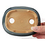 Pot à bonsaï rectangulaire bleu par Bunzan (Seto) - 130 x 105 x 50 mm
