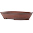 Oval unglazed bonsai pot by Bigei - 320 x 250 x 60 mm