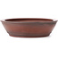 Oval unglazed bonsai pot by Bigei - 320 x 250 x 60 mm