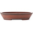 Oval unglazed bonsai pot by Bigei - 320 x 250 x 60 mm