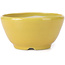 Pot à bonsaï rond jaune par Koyou - 115 x 115 x 60 mm