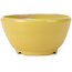Pot à bonsaï rond jaune par Koyou - 115 x 115 x 60 mm