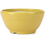 Pot à bonsaï rond jaune par Koyou - 115 x 115 x 60 mm