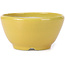 Pot à bonsaï rond jaune par Koyou - 115 x 115 x 60 mm
