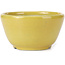 Round yellow bonsai pot by Koyou - 115 x 115 x 60 mm