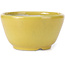 Pot à bonsaï rond jaune par Koyou - 115 x 115 x 60 mm
