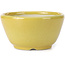 Pot à bonsaï rond jaune par Koyou - 115 x 115 x 60 mm