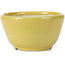 Round yellow bonsai pot by Koyou - 115 x 115 x 60 mm