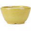 Round yellow bonsai pot by Koyou - 115 x 115 x 60 mm