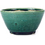 Pot à bonsaï rond vert par Koyou - 115 x 115 x 60 mm