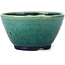 Ronde groene bonsai pot van Koyou - 115 x 115 x 60 mm