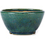 Round green bonsai pot by Koyou - 110 x 110 x 60 mm