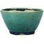 Ronde groene bonsai pot van Koyou - 115 x 115 x 60 mm