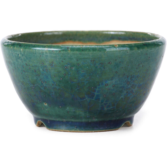 Ronde groene bonsai pot van Koyou - 110 x 110 x 60 mm