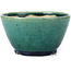 Ronde groene bonsai pot van Koyou - 115 x 115 x 60 mm