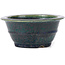 Round green bonsai pot by Koyou - 130 x 130 x 60 mm