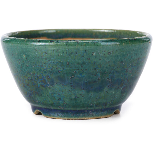 Pot à bonsaï rond vert par Koyou - 110 x 110 x 60 mm