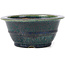 Round green bonsai pot by Koyou - 130 x 130 x 60 mm