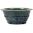 Round green bonsai pot by Koyou - 130 x 130 x 60 mm