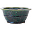 Round green bonsai pot by Koyou - 130 x 130 x 60 mm