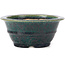 Round green bonsai pot by Koyou - 130 x 130 x 60 mm