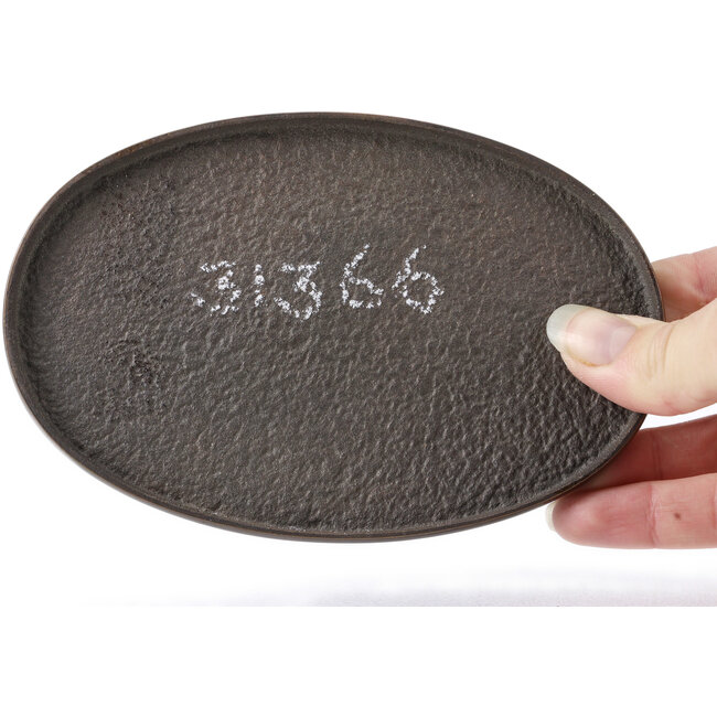 Ovale bronzen suiban (doban) - 150 x 95 x 10 mm