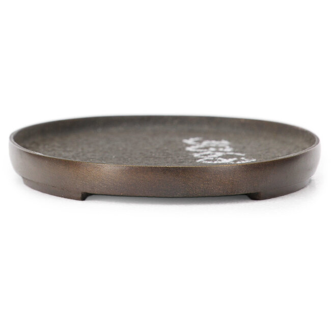 Ovale bronzen suiban (doban) - 115 x 80 x 10 mm