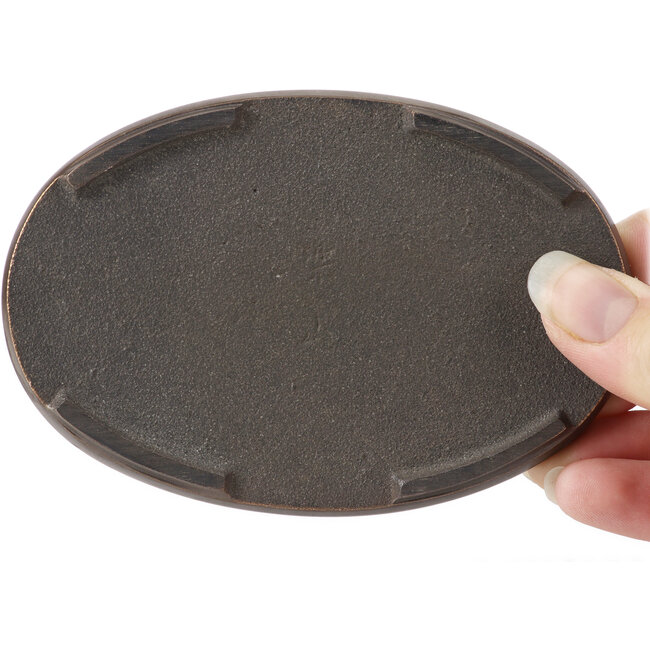 Suiban ovale en bronze (doban) - 115 x 80 x 10 mm