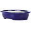 Vaso bonsai ovale blu di Kakuzan - 135 x 115 x 30 mm
