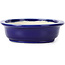 Maceta de bonsái azul ovalada de Kakuzan - 135 x 115 x 30 mm