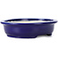 Vaso bonsai ovale blu di Kakuzan - 135 x 115 x 30 mm