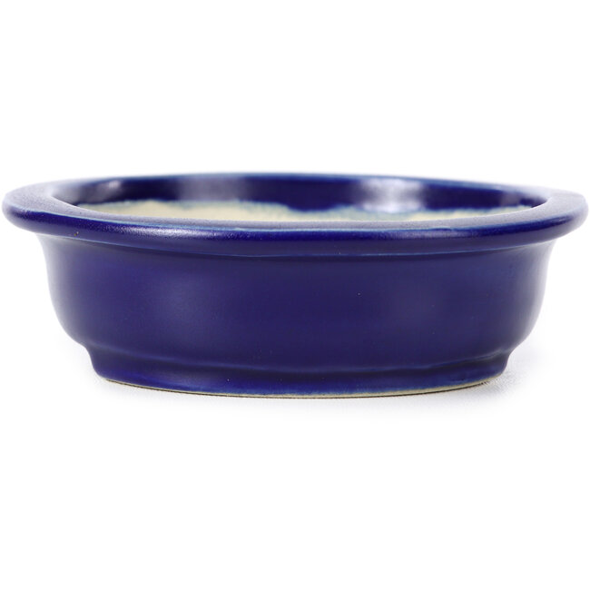 Vaso bonsai ovale blu di Kakuzan - 135 x 115 x 30 mm