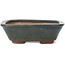 Rectangular blue bonsai pot by Echizen - 140 x 130 x 40 mm