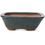 Rectangular blue bonsai pot by Echizen - 140 x 130 x 40 mm