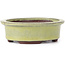 Pot à bonsaï jaune ovale par Eime Yozan - 95 x 80 x 30 mm