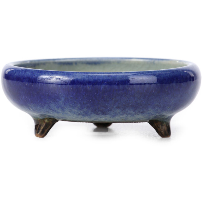 Maceta de bonsái redonda azul de Heian Kosen - 90 x 90 x 30 mm