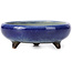 Runde blaue Bonsaischale von Heian Kosen - 90 x 90 x 30 mm