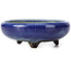 Round blue bonsai pot by Heian Kosen - 90 x 90 x 30 mm