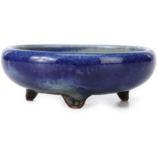 Vaso bonsai rotondo blu di Heian Kosen - 90 x 90 x 30 mm