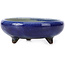 Round blue bonsai pot by Heian Kosen - 90 x 90 x 30 mm