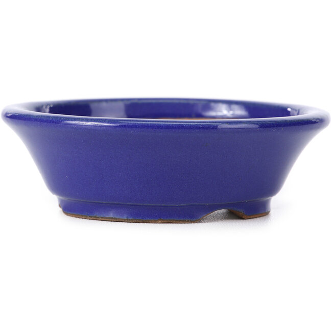 Pot à bonsaï rond bleu par Shibakatsu - 95 x 95 x 30 mm