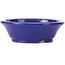 Round blue bonsai pot by Shibakatsu - 95 x 95 x 30 mm